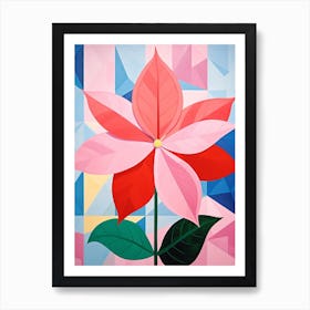 Poinsettia 2 Hilma Af Klint Inspired Pastel Flower Painting Art Print