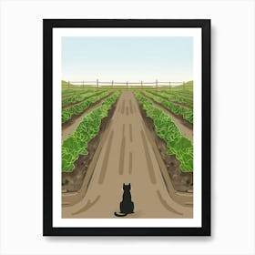 Cat In The Garden 12 Art Print