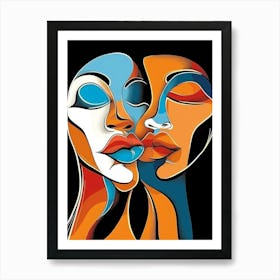 Two Women Kissing 33 Art Print