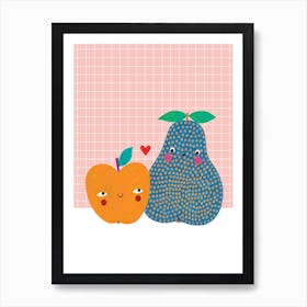 Pear And Apple Art Print