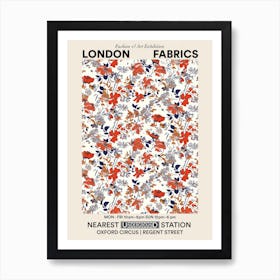 Poster Flower Luxe London Fabrics Floral Pattern 6 Art Print