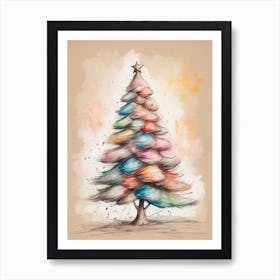 Christmas Tree Canvas Print  Art Print