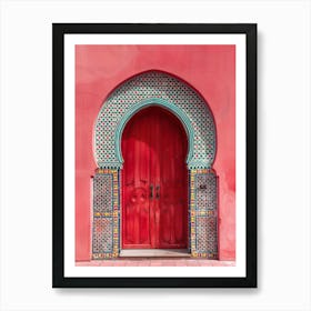 Red Door In Morocco 2 Art Print