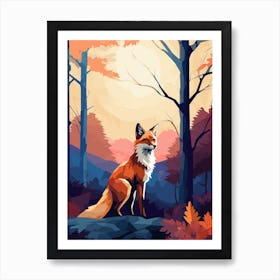 Fox In The Forest 1 Art Print