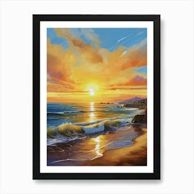 206.Golden sunset,San Francisco,USA. 1 Art Print