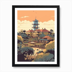 Nairobi Kenya Travel Illustration 4 Art Print