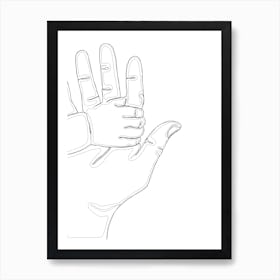 Parent's Hand Holding A Baby Art Print