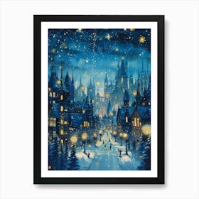 Harry Potter'S Christmas Village Art Print
