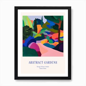 Colourful Gardens Chicago Botanic Garden Usa 2 Blue Poster Art Print