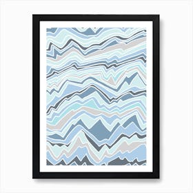 Rainbow Mountains Blue Art Print