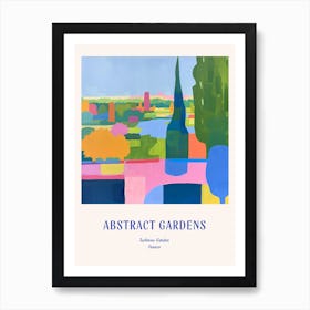 Colourful Gardens Tuileries Garden France 1 Blue Poster Art Print