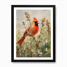 Bird Painting Northern Cardinal 1 Art Print