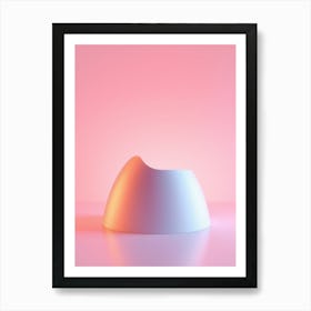 Abstract White Lamp On Pink Background Art Print