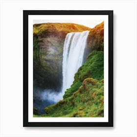 Waterfall In Iceland 3 Art Print