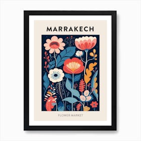 Flower Market Poster Marrakech Morocco 2 Art Print