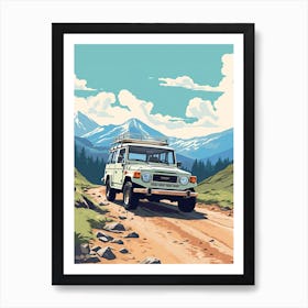 A Toyota Land Cruiser In The The Great Alpine Road Australia 3 Art Print