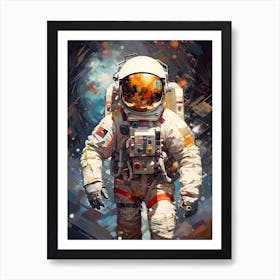 Expressive Astronaut Painting 4 Art Print