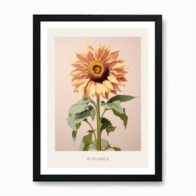 Floral Illustration Sunflower 3 Poster Art Print