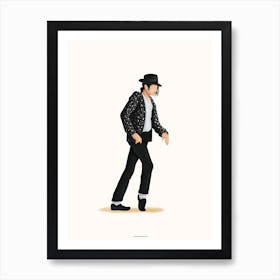 Michael Jackson Moonwalk Art Print