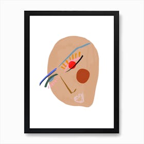 Abstract Face No 2 Art Print