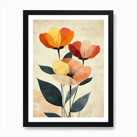 Three Flowers Art Print