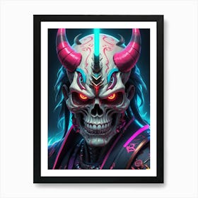 Demon With Horns Art Print