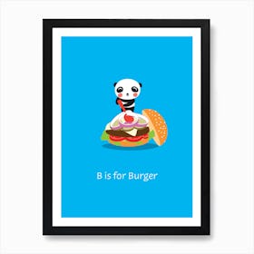 Burger Panda Art Print