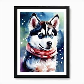 Siberian Husky Painting Art Print