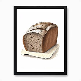 Pumpernickel Bread Bakery Product Quentin Blake Illustration Art Print
