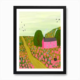 Pink House Art Print