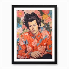 Harry Styles Kitsch Portrait 5 Art Print