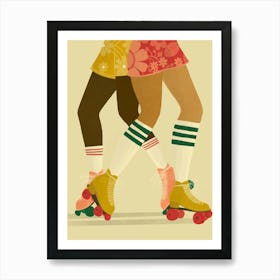 Roller Skaters  Art Print