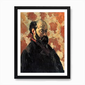 Self Portrait In Front Of A Pink, Paul Cézanne Art Print