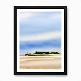 Plage Du Touquet 2, France Watercolour Art Print