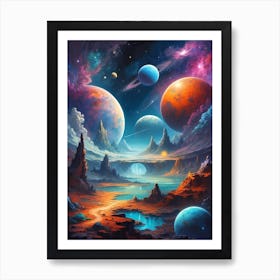 Space Landscape 1 Art Print