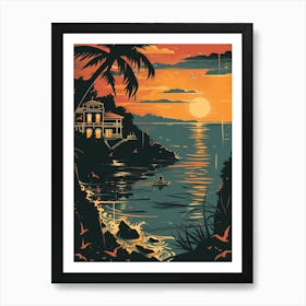 Sunset At The Beach 35 Art Print