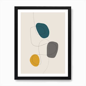 Formes Abstraites Affiche Minimaliste pour Salon