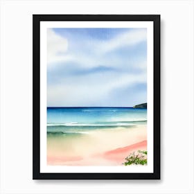 Tallow Beach 2, Australia Watercolour Art Print
