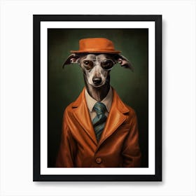 Gangster Dog Italian Greyhound 3 Art Print