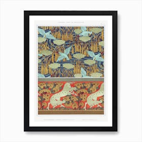 Kingfishers And Butome In Umbel, Wallpaper From The Animal In The Decoration (1897), Maurice Pillard Verneuil Art Print