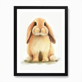 Holland Lop  Rabbit Kids Illustration 1 Art Print