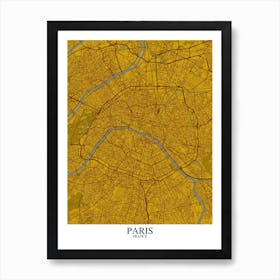 Paris Yellow Blue Art Print