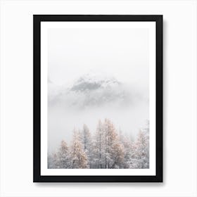 Foggy Winter Forest Art Print