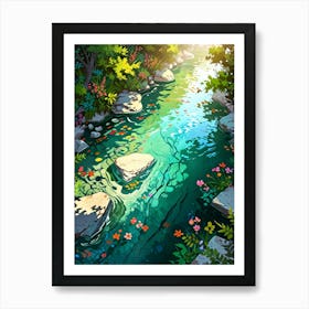 River In The Forest 1 Art Print