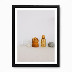 Table With Various Objects Art Print