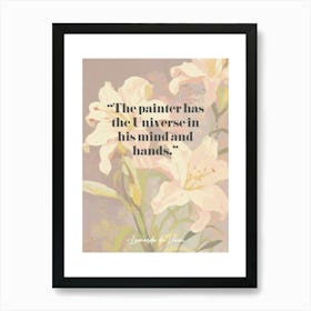 Artist Quote Da Vinci 3 Art Print