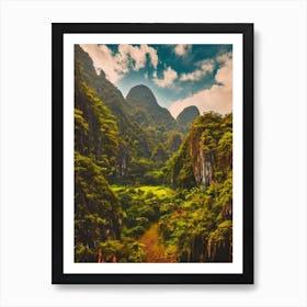 Ao Phang Nga National Park 2 Thailand Vintage Poster Art Print