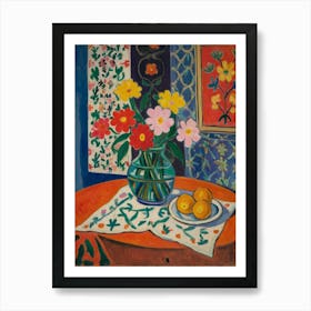 Flowers In A Vase Style Henri Matisse 5 Art Print