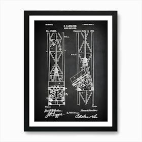 Mining Elevator, Mining Decor, Mine Shaft, Mining Gift, Mining Poster, Mining Wall Art, Mining Print, Mine Blueprint ,Mine Decor, Cm5951 Art Print