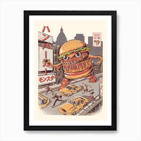 Burgerzilla Art Print
